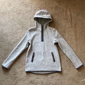 Lululemon Fleece and Thank You Light Gray Pullover Zip-Up Women’s Sweater Size 4